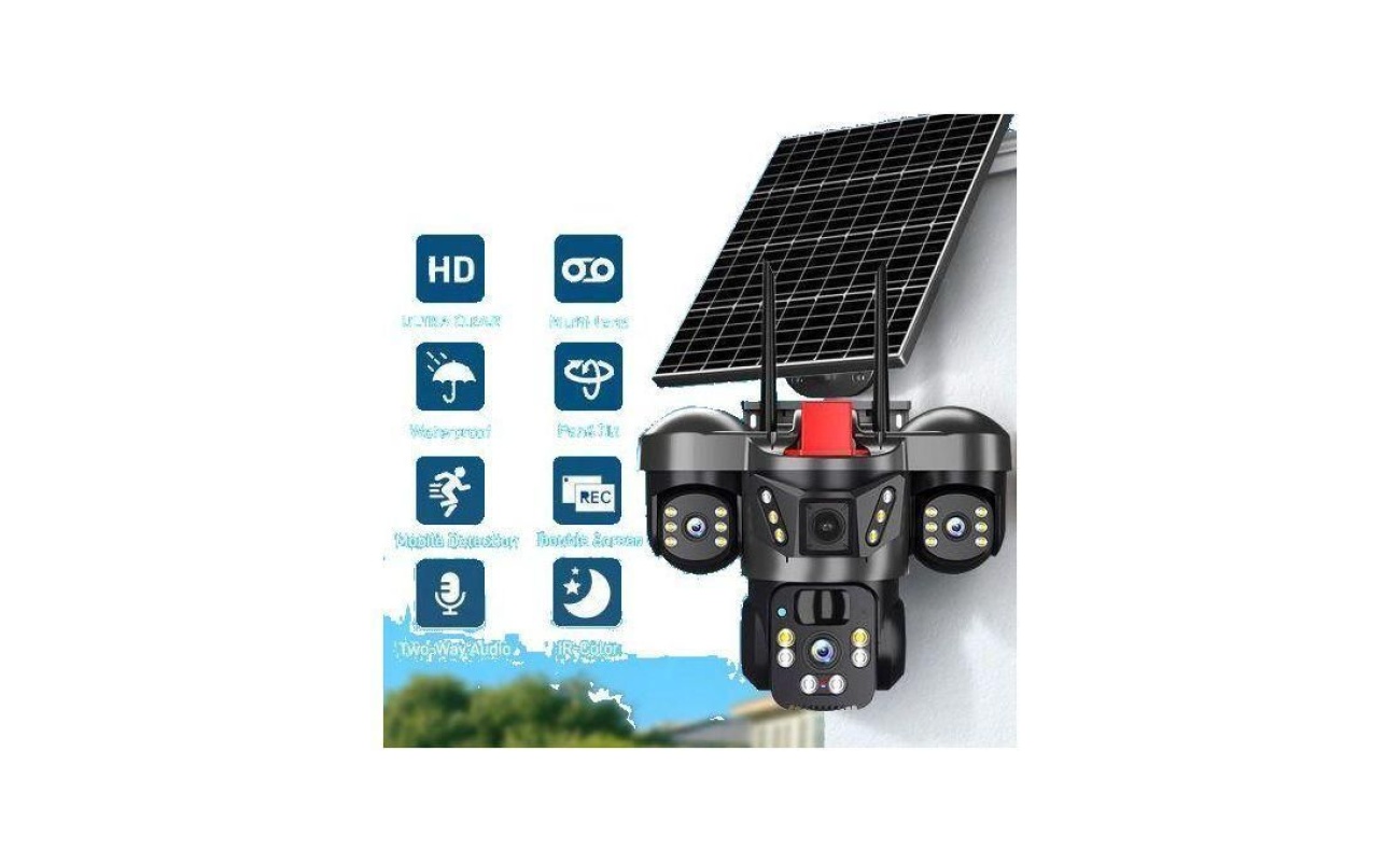 AI Solar Camera 2-in-1 4K multi-lens solar PTZ camera – Zitt Communications